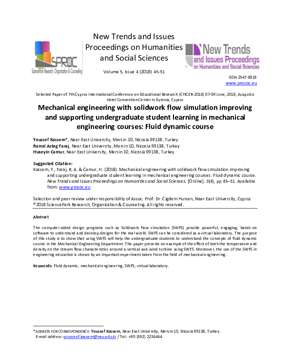 (PDF) Mechanical engineering with solidwork flow simulation improving ...