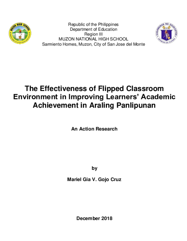 (PDF) The Effectiveness of Flipped Classroom Environment in Improving