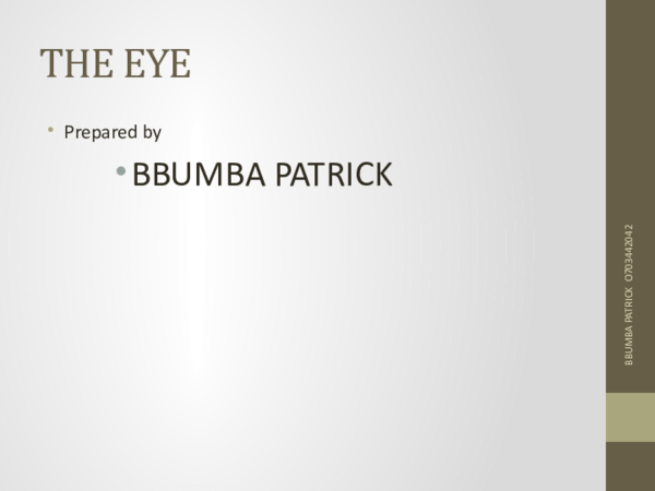 (PPT) THE HUMAN EYE A LEVEL