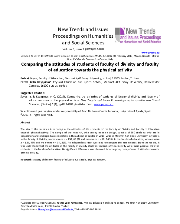 (PDF) Comparing the attitudes of students of faculty of divinity and ...