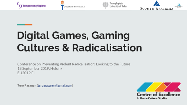 (PDF) Digital Games, Gaming Cultures and Radicalisation