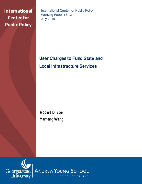 (PDF) User Charges to Fund State and Local Infrastructure Services