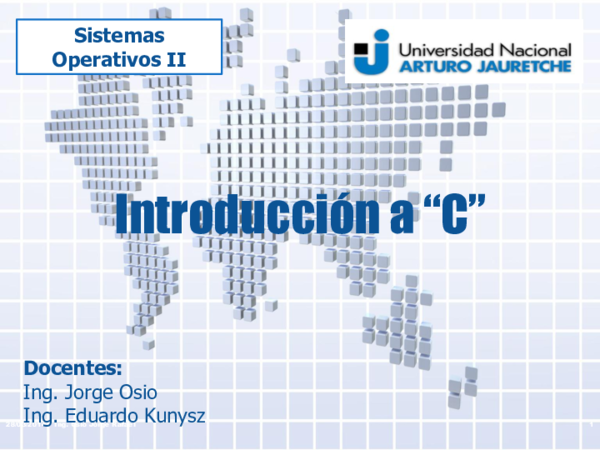 (PDF) Introducción a "C" Sistemas Operativos II Docentes | Chris Dwarf