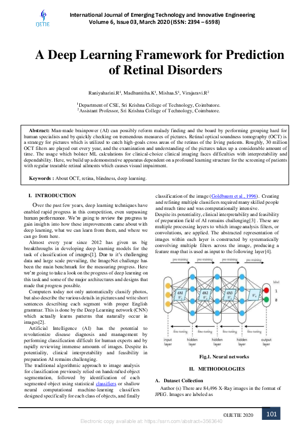 (PDF) A Deep Learning Framework for Prediction of Retinal Disorders