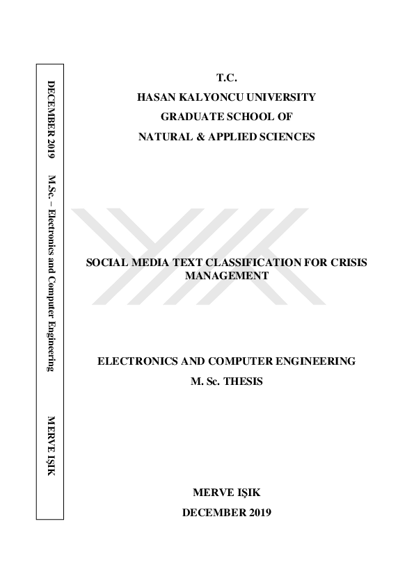 (PDF) SOCIAL MEDIA TEXT CLASSIFICATION FOR CRISIS MANAGEMENT