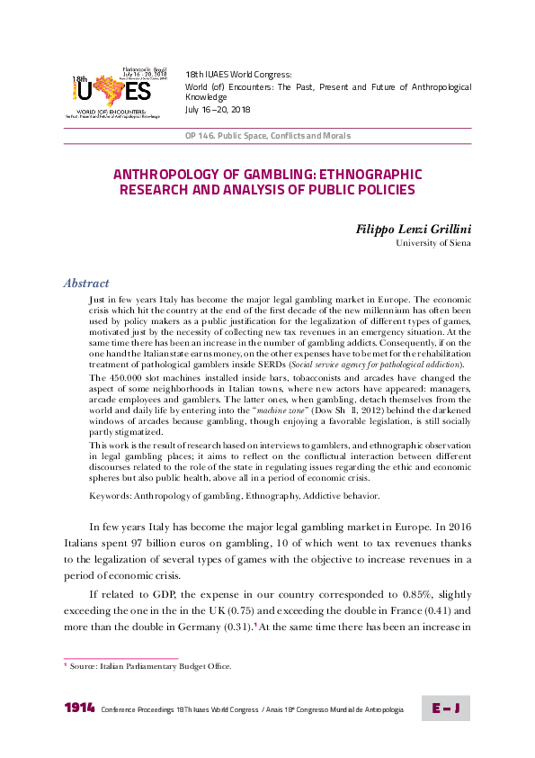 Social benefits of gambling image