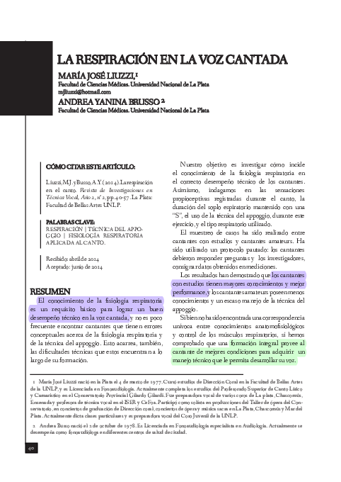 (PDF) LA RESPIRACIÓN EN LA VOZ CANTADA RESUMEN