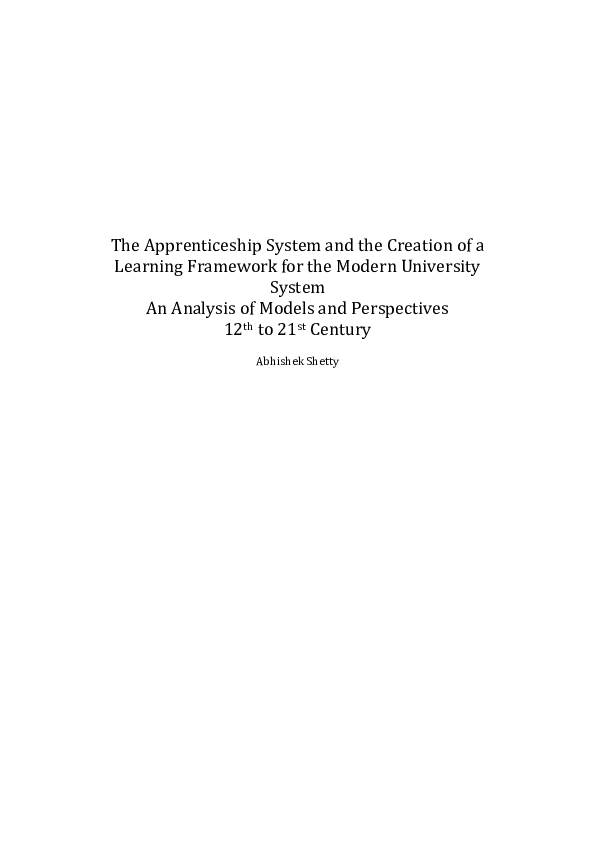 (PDF) The Apprenticeship System and the Creation of a Learning ...