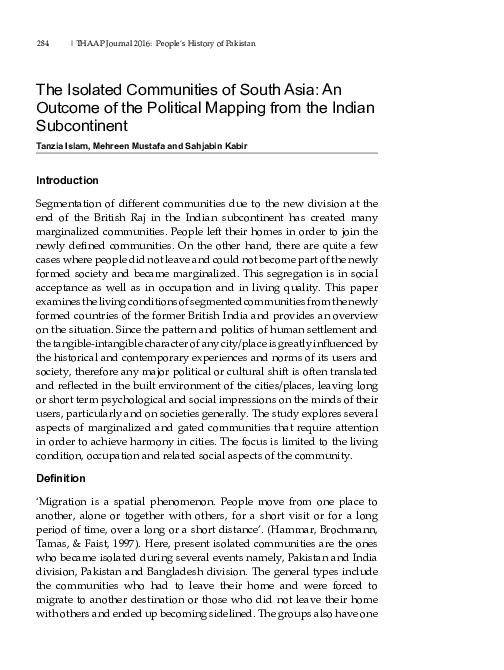 (PDF) The isolated communities of South Asia, an outcome of the ...