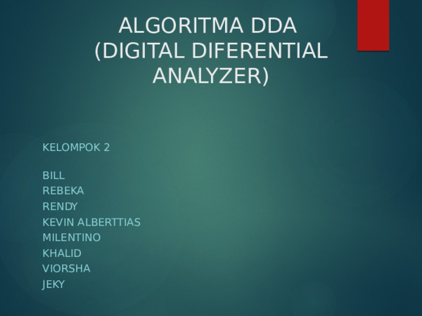 (PPT) Algoritma DDA | Pengan Setiawan - Academia.edu