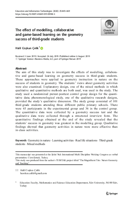 (PDF) The effect of modelling, collaborative and game-based learning on ...