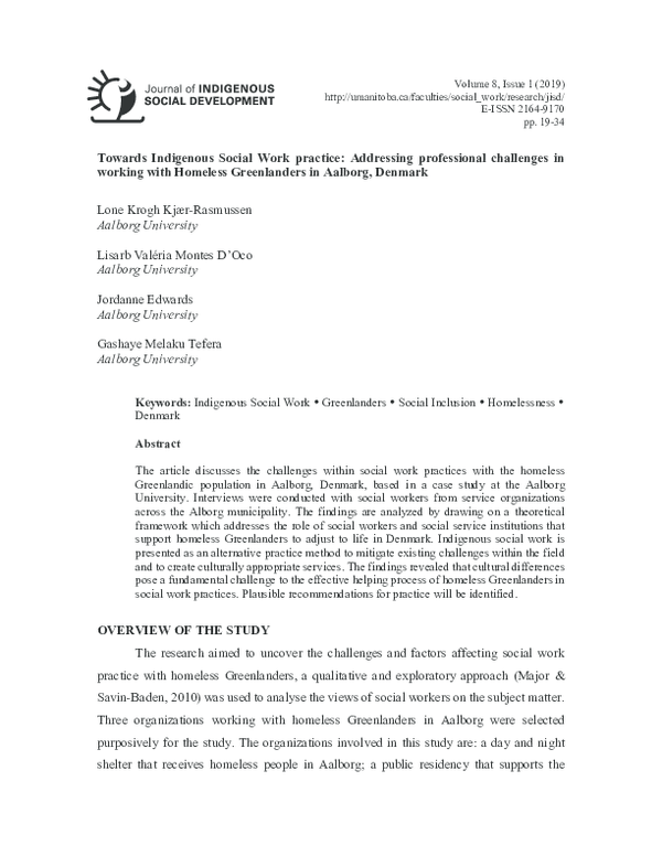 (PDF) Towards Indigenous Social Work practice