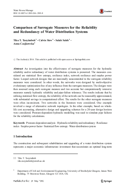 (PDF) Comparison of Surrogate Measures for the Reliability and ...