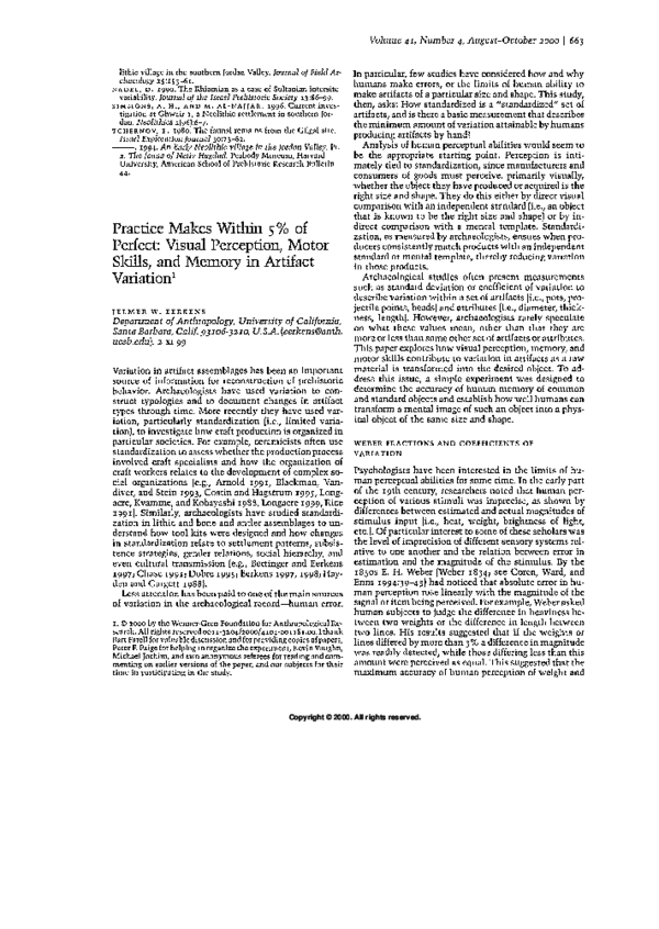 (PDF) Practice Makes Within 5% of Perfect: Visual Perception, Motor ...