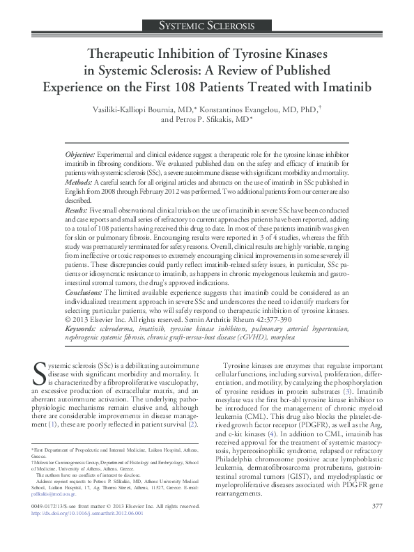 (PDF) Therapeutic Inhibition of Tyrosine Kinases in Systemic Sclerosis ...