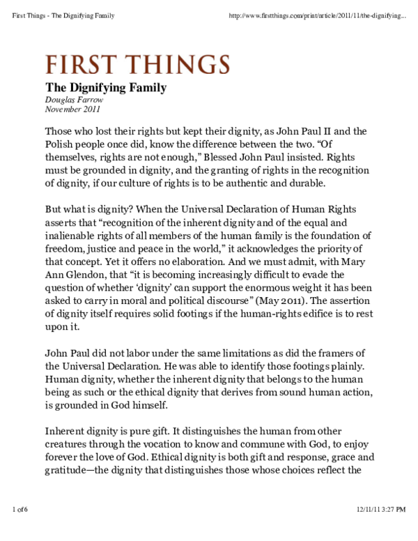 (PDF) The Dignifying Family