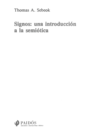 (PDF) Thomas A. Sebeok §igm© §i mm mtr©ie