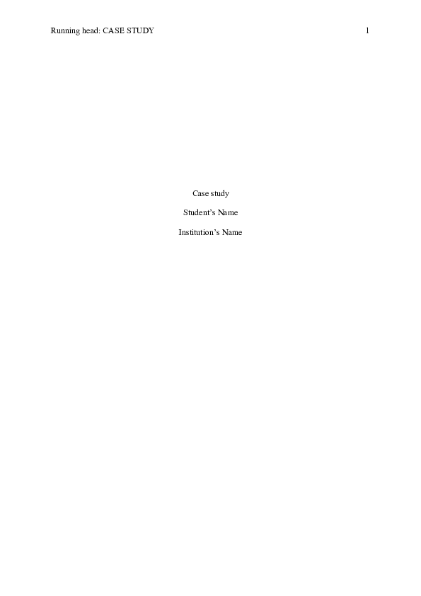 (DOC) APA format Case Study Psychology