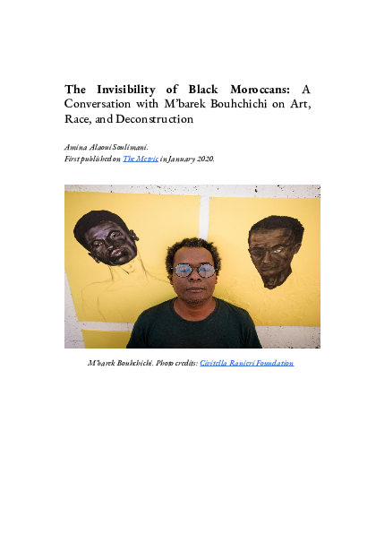 (PDF) The Invisibility of Black Moroccans: A Conversation with M'barek ...