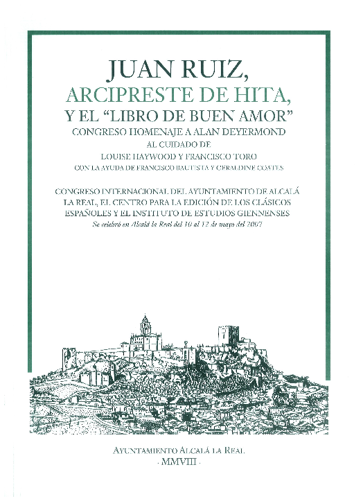 Pdf Juan Ruiz Arcipreste De Hita Y El Libro De Buen Amor Congreso Homenaje A Alan Deyermond Koneko Tsuki Academia Edu
