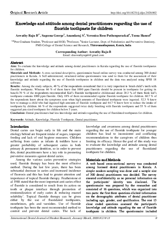 (PDF) Knowledge and attitude among dental practitioners regarding the ...