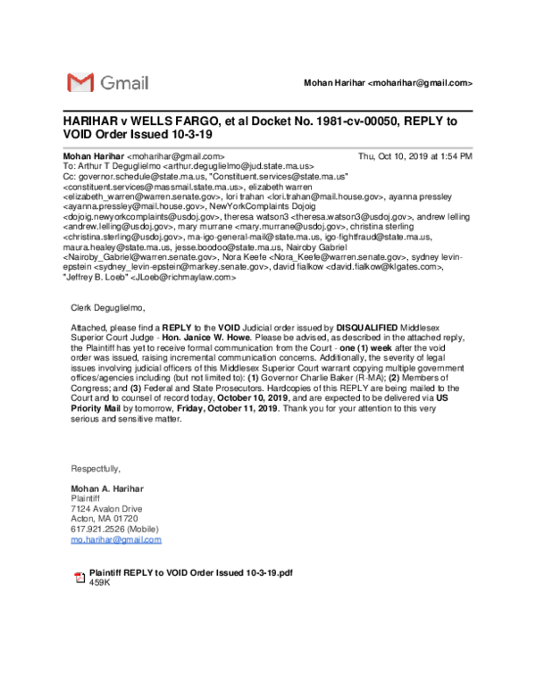 (PDF) Plaintiff REPLY to VOID Order Issued