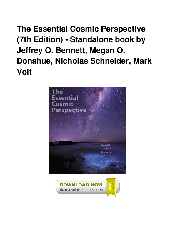 Pdf The Essential Cosmic Perspective 7th Edition Standalone Book Velma Mckinley Academia Edu