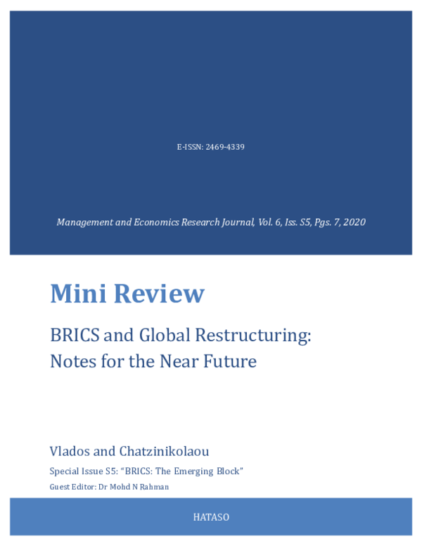 (PDF) BRICS and global restructuring: Notes for the near future