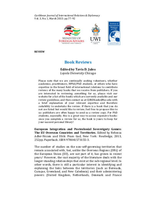 (PDF) Book Review: Handbook of the International Political Economy of ...