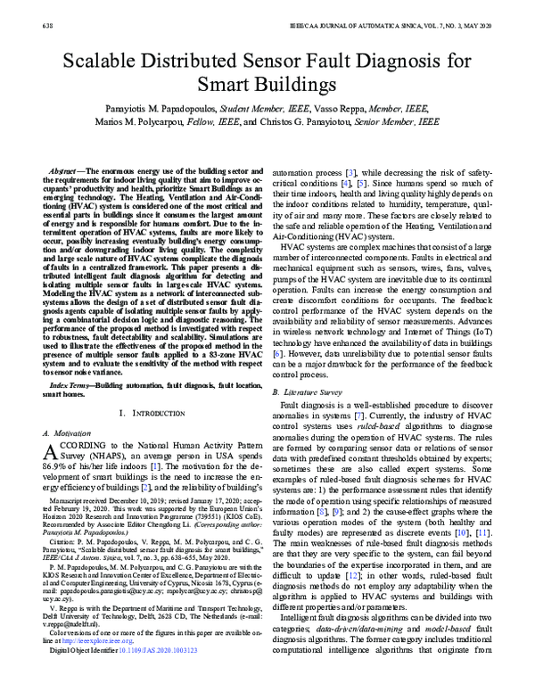 (PDF) Scalable Distributed Sensor Fault Diagnosis for Smart Buildings