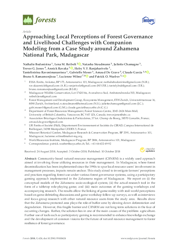 (PDF) Approaching Local Perceptions of Forest Governance and Livelihood ...