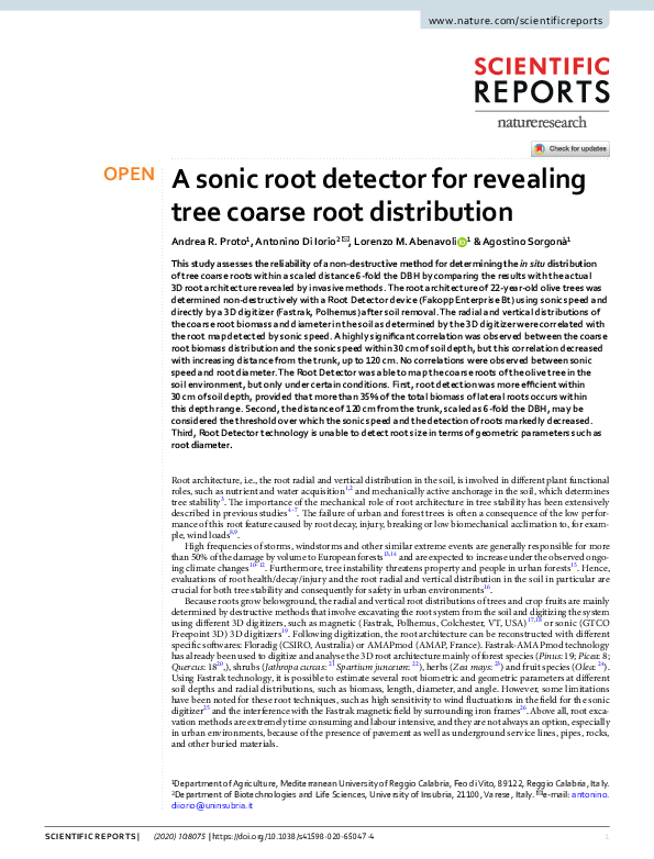 (PDF) A sonic root detector for revealing tree coarse root distribution