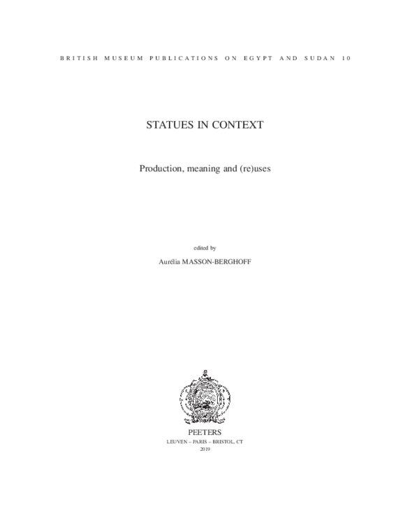 (PDF) Connor, S., "Killing or 'deactivating' Egyptian statues who