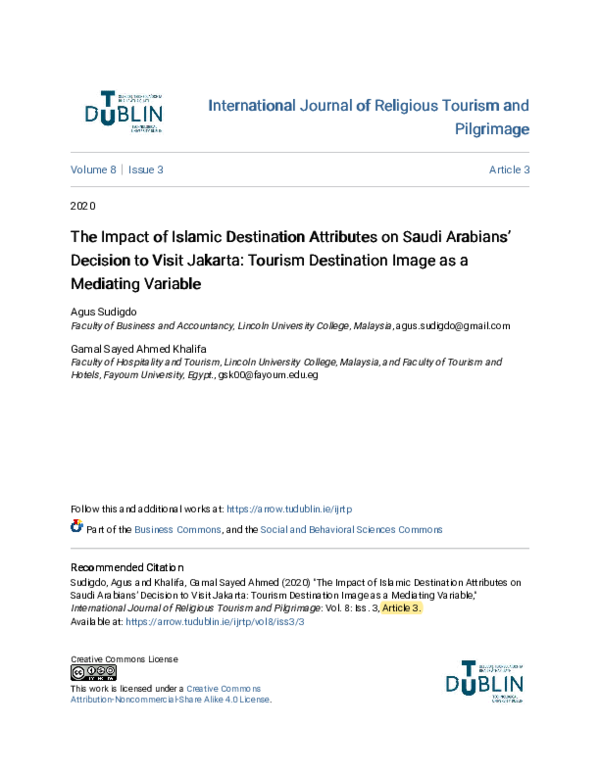 (PDF) The Impact of Islamic Destination Attributes on Saudi Arabians ...