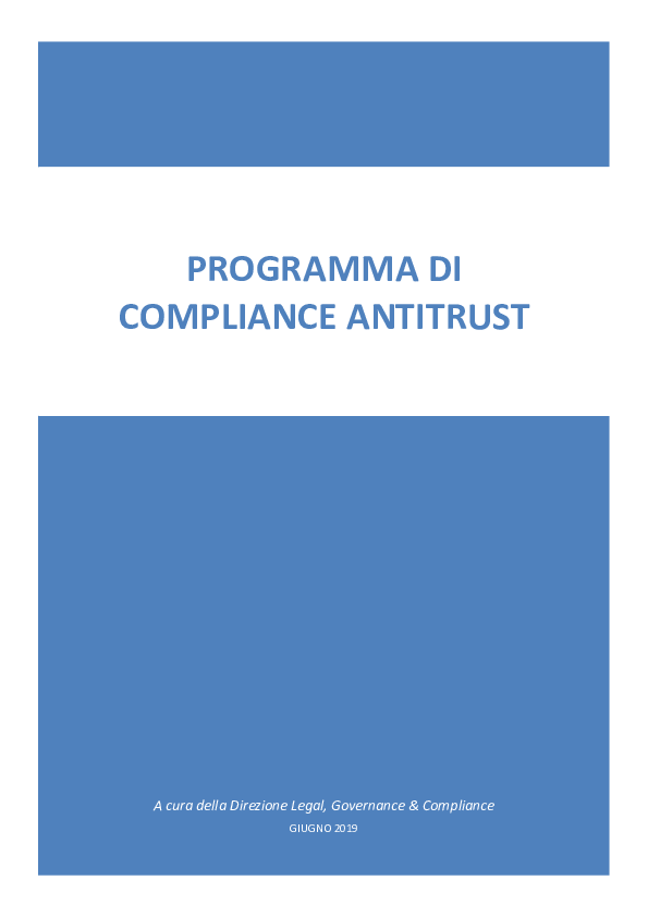 (PDF) PROGRAMMA DI COMPLIANCE ANTITRUST