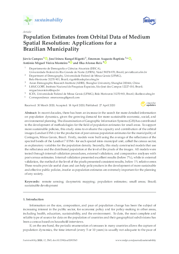 (PDF) Population Estimates from Orbital Data of Medium Spatial ...
