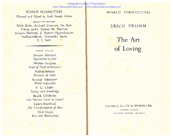 The Art Of Loving Erich Fromm Pdf (PDF) Erich Fromm - The Art of Loving