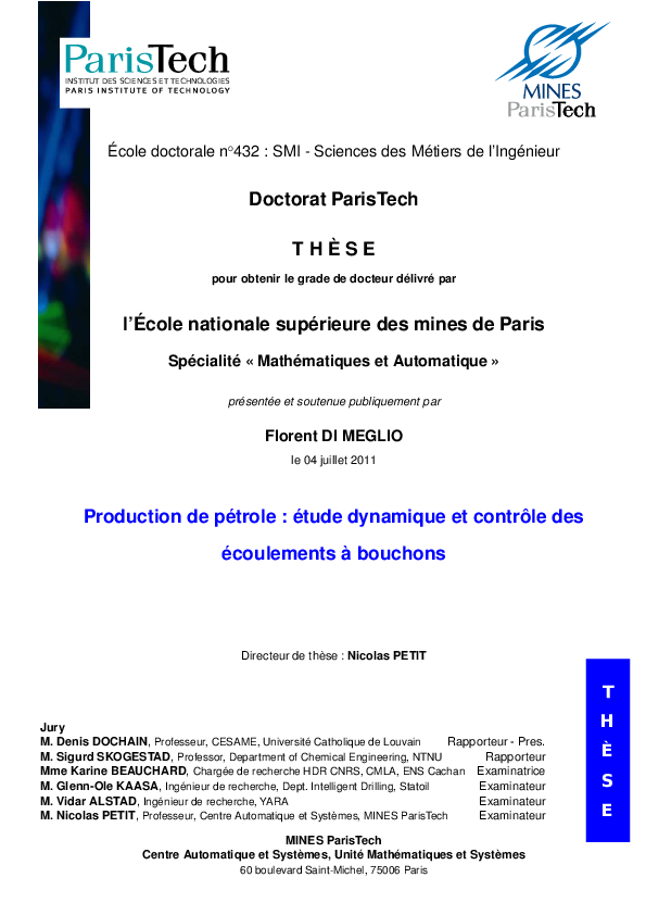 PDF) Dynamics and control of slugging in oil production