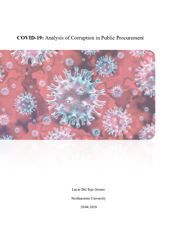 (PDF) COVID-19: Analysis on Corruption in Public Procurement