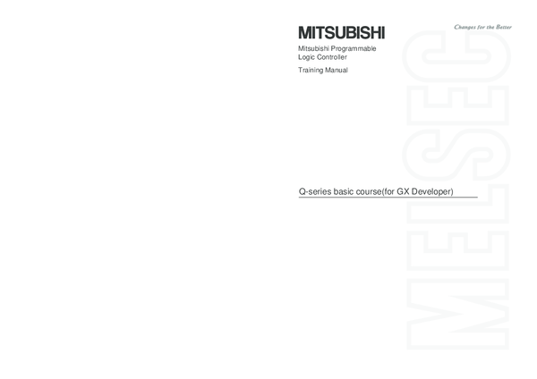 (PDF) Q-series basic course(for GX Developer) Mitsubishi Programmable