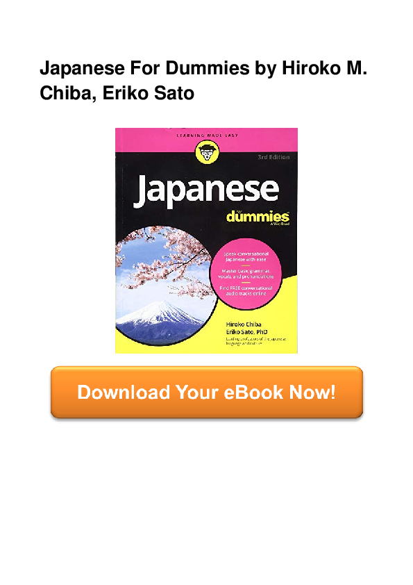 (PDF) Japanese For Dummies by Larissa M Academia.edu