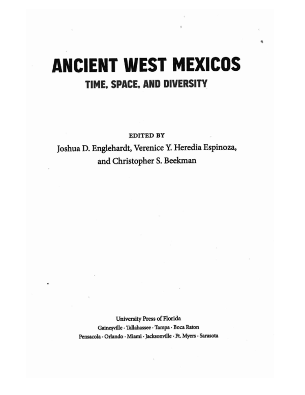 (PDF) The Early Postclassic Aztatlán Colonization of the Coast of