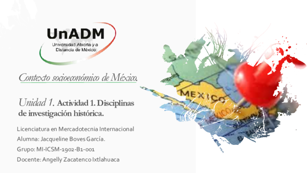 (PDF) Contexto socioeconómico de México. Unidad 1. Actividad 1