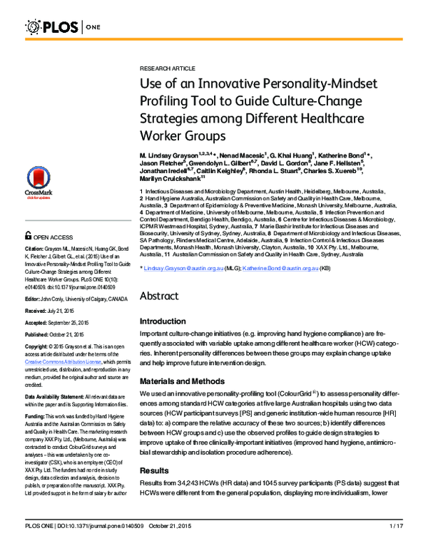 (PDF) Use of an Innovative Personality-Mindset Profiling Tool to Guide ...