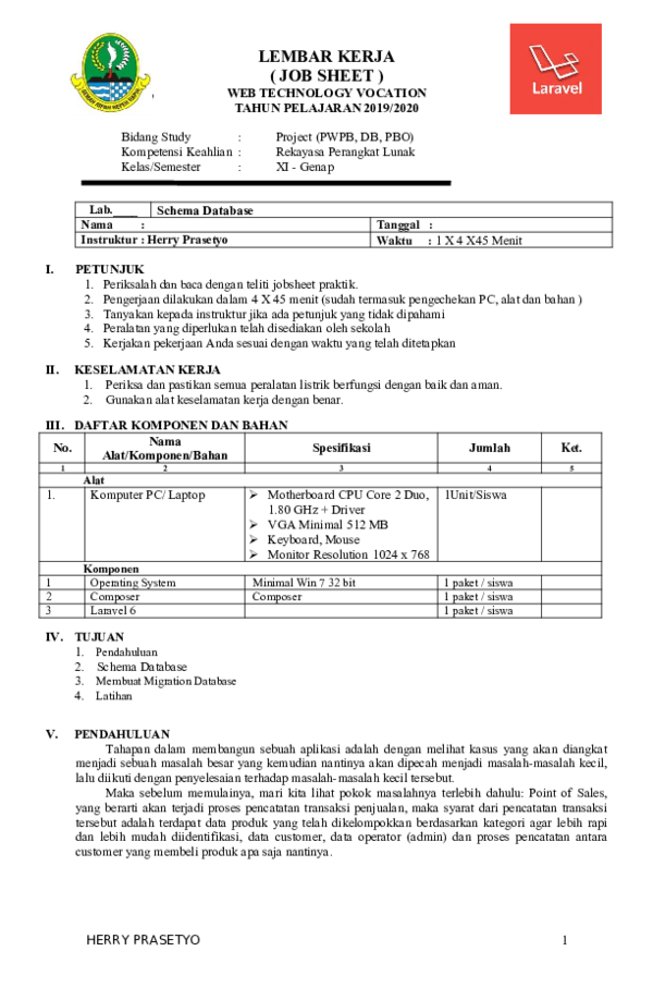 (PDF) LEMBAR KERJA ( JOB SHEET 3)