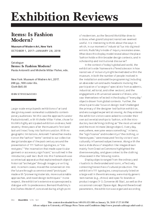 PDF) Items: Is Fashion Modern?