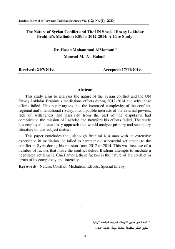 Syrian conflict case study picture