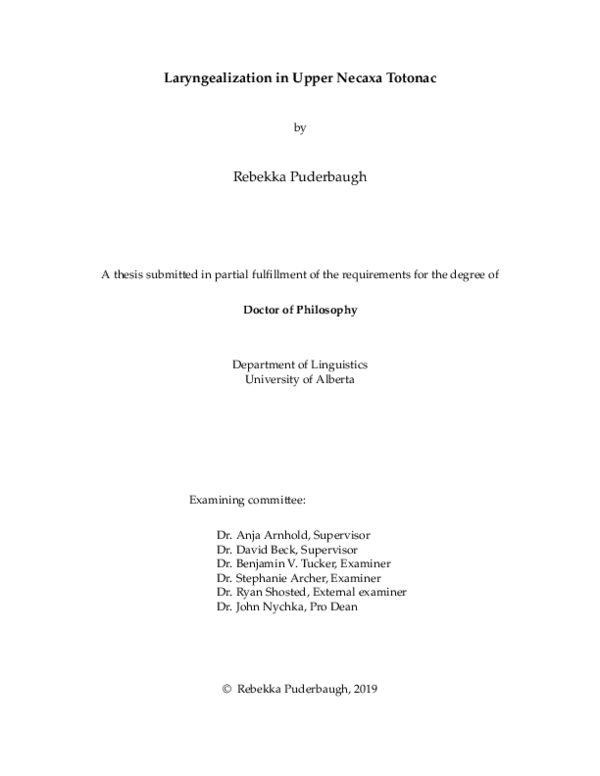 First page of “Laryngealization in Upper Necaxa Totonac”