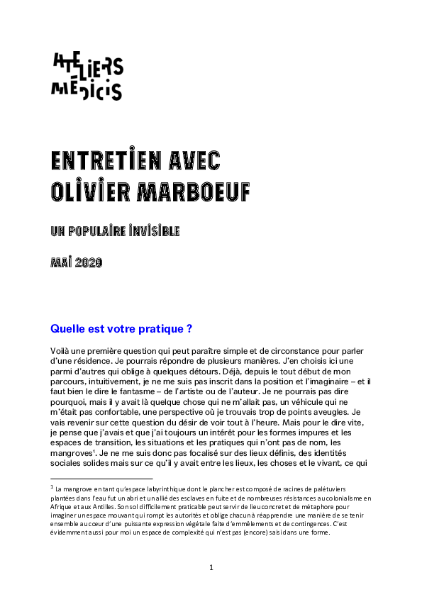 Un populaire invisible