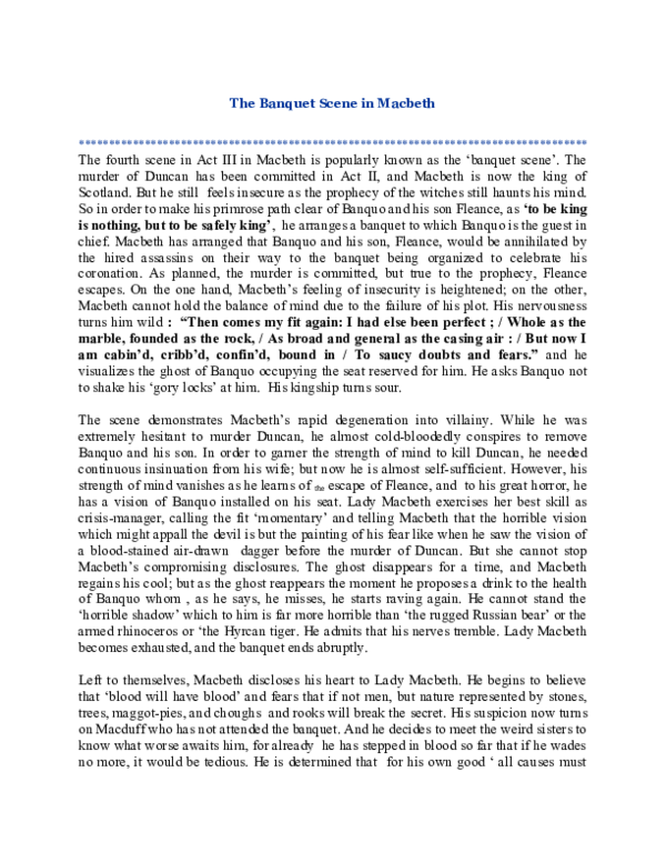 Banquo ghost scene macbeth picture